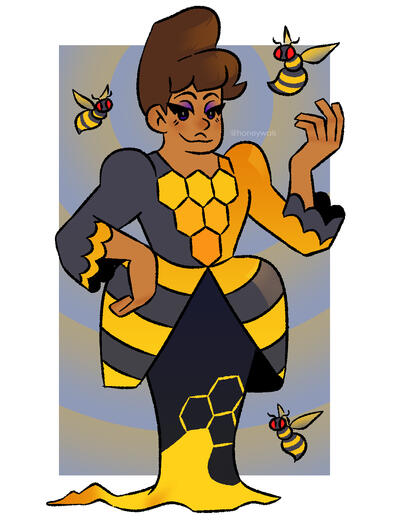 Drag Queen Inspired Bee Character